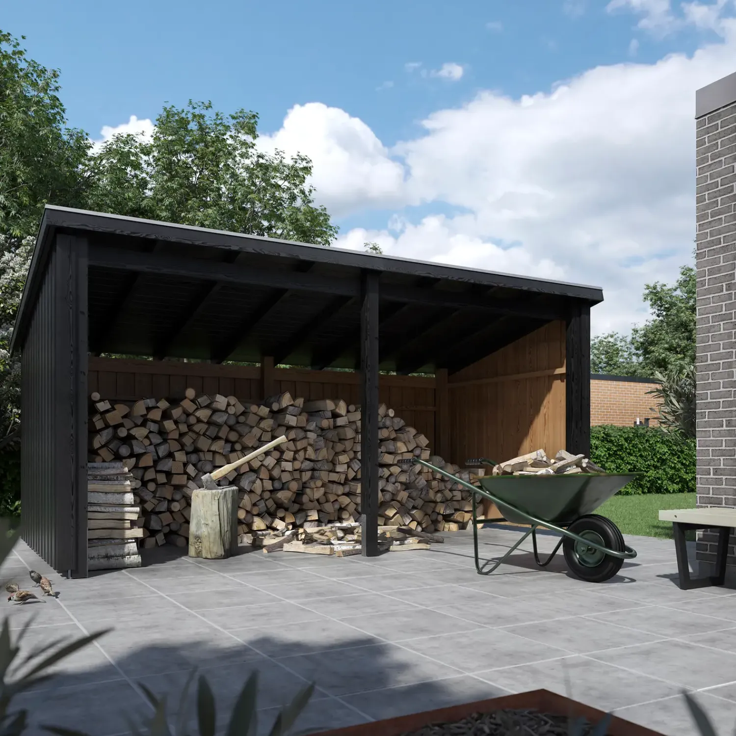 Clearance Plus Nordic Multi havehus 9,5 m² 2 moduler med åben front