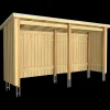 Redskabsskure I Træ^Plus Nordic Multi havehus 4,7 m² 2 moduler med åben front