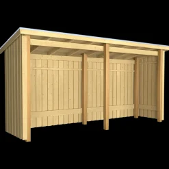 Redskabsskure I Træ^Plus Nordic Multi havehus 4,7 m² 2 moduler med åben front