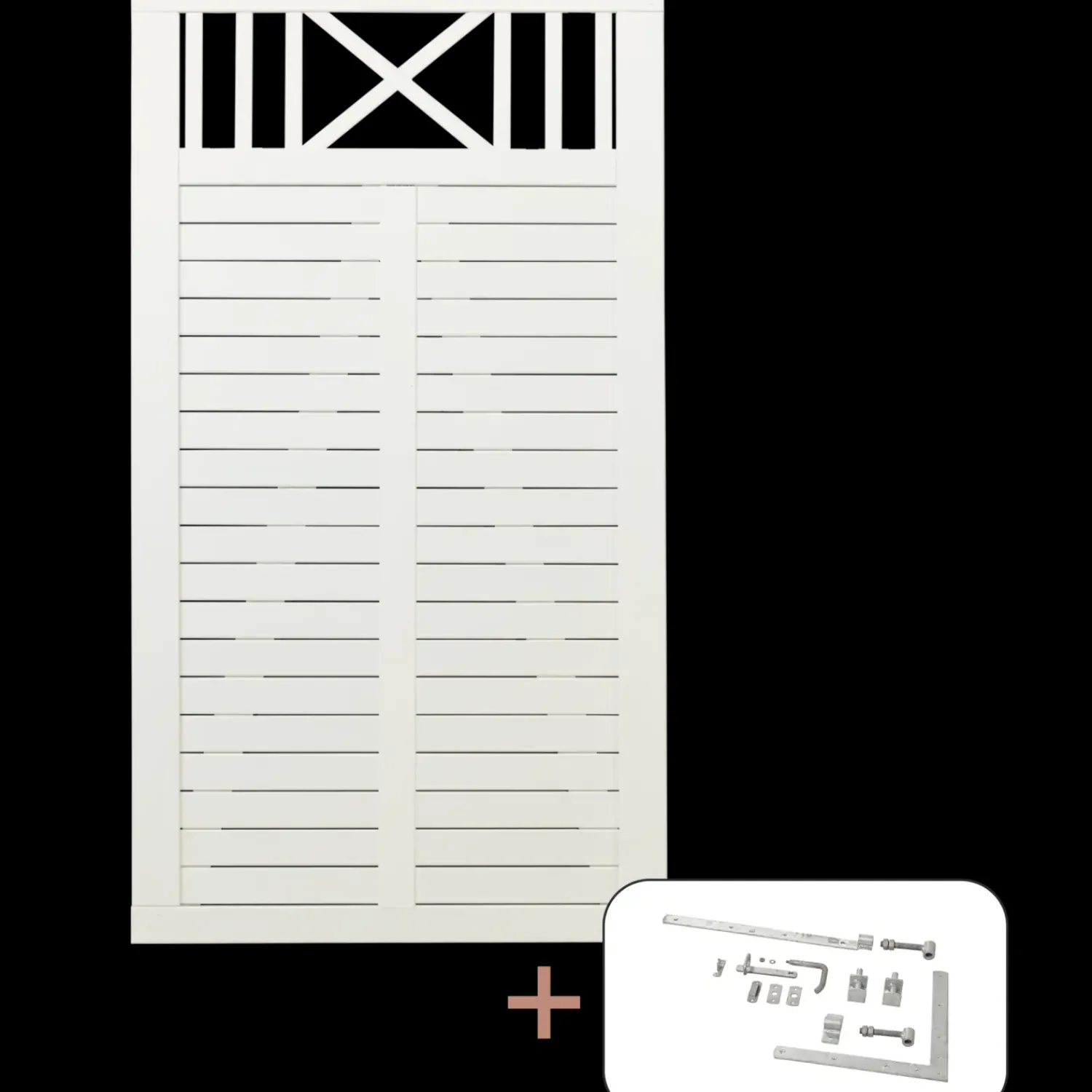 Clearance Plus Nostalgi enkeltlåge inkl. beslag 100x95 cm hvid