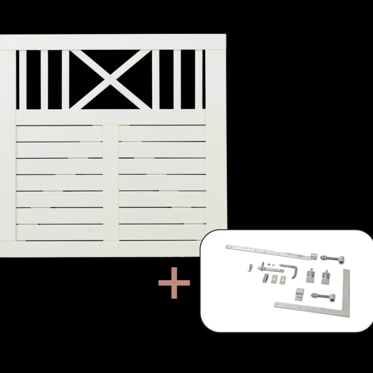 Clearance Plus Nostalgi enkeltlåge inkl. beslag 100x95 cm hvid