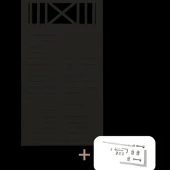 Plus Havelåger^Nostalgi enkeltlåge inkl. beslag 100x95 cm sort