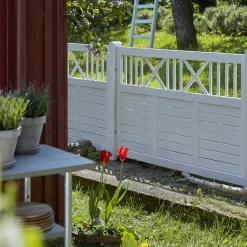 Hot Plus Nostalgi hegn 180x95 cm hvid