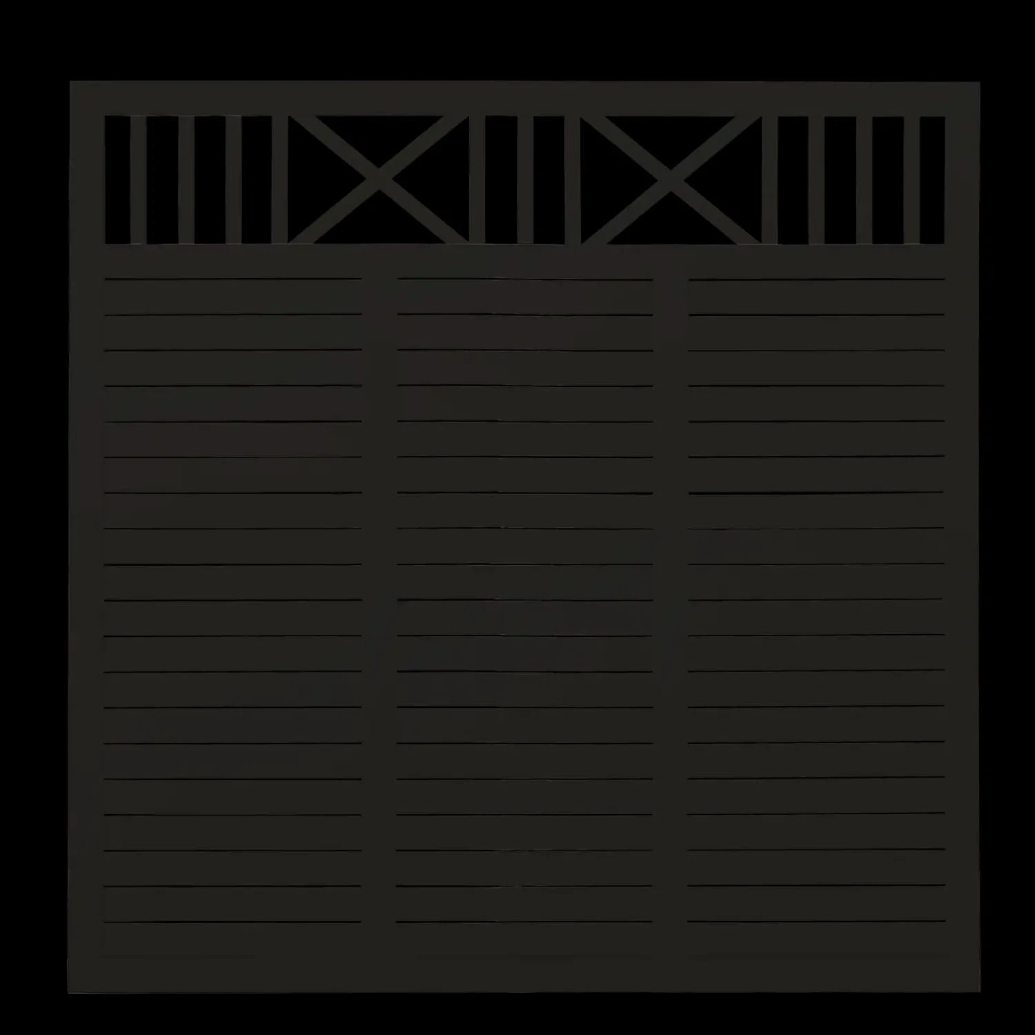 Plus Træhegn^Nostalgi hegn 180x95 cm sort