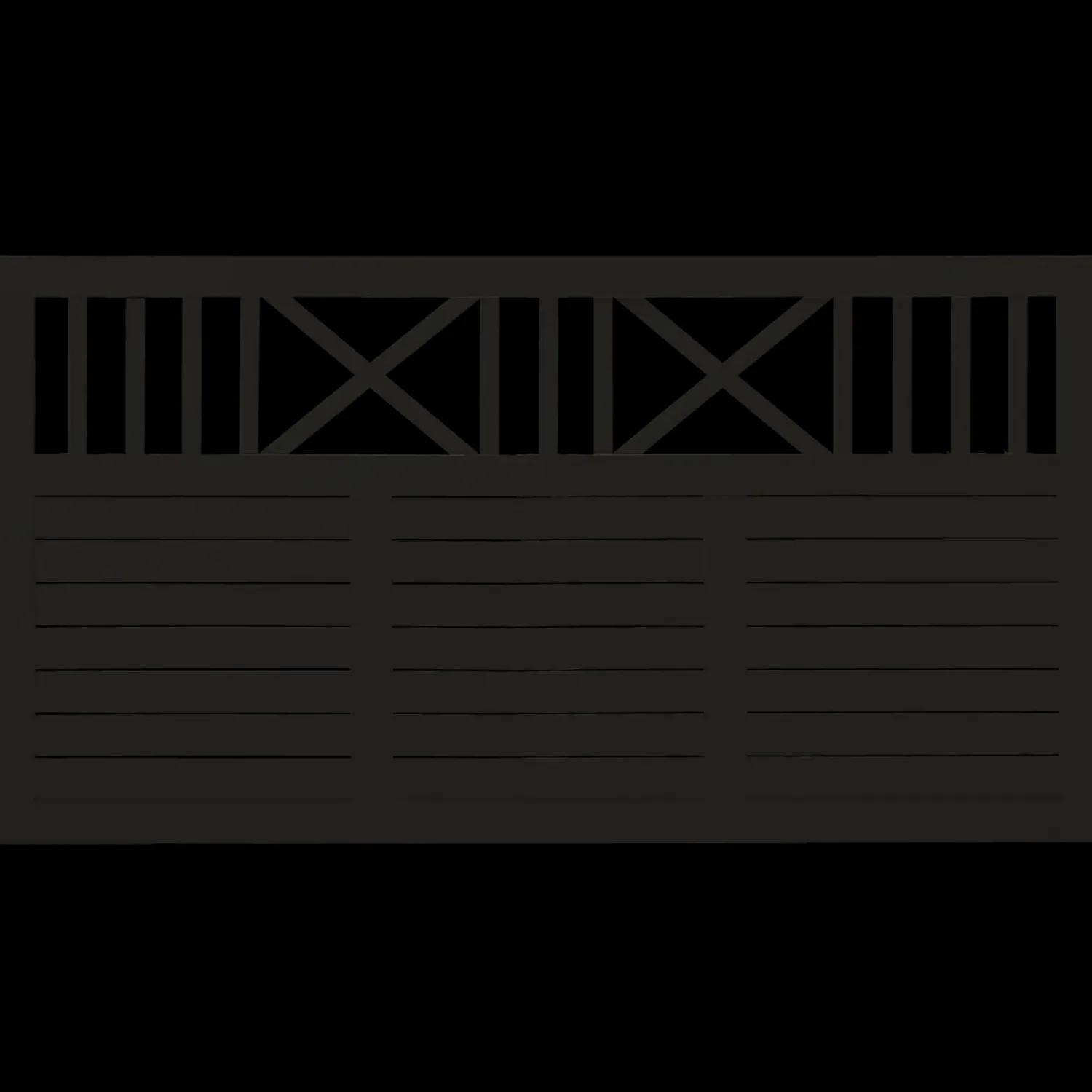 Plus Træhegn^Nostalgi hegn 180x95 cm sort