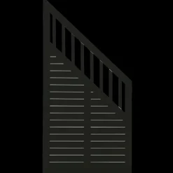 New Plus Nostalgi skråelement 90x180/95 cm sort