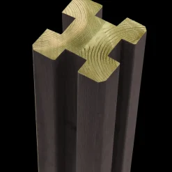 Plus Stolper Og Hegnspæle^Omlimet Profilstolpe m/4 spor Sort 9×9×298 cm