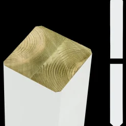 Plus Stolper Og Hegnspæle^omlimet profilstolpe m/spids 90x90 mm længde 158 cm hvid