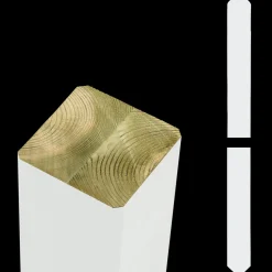 Plus Stolper Og Hegnspæle^omlimet profilstolpe m/spids 70x70 mm længde 208 cm hvid