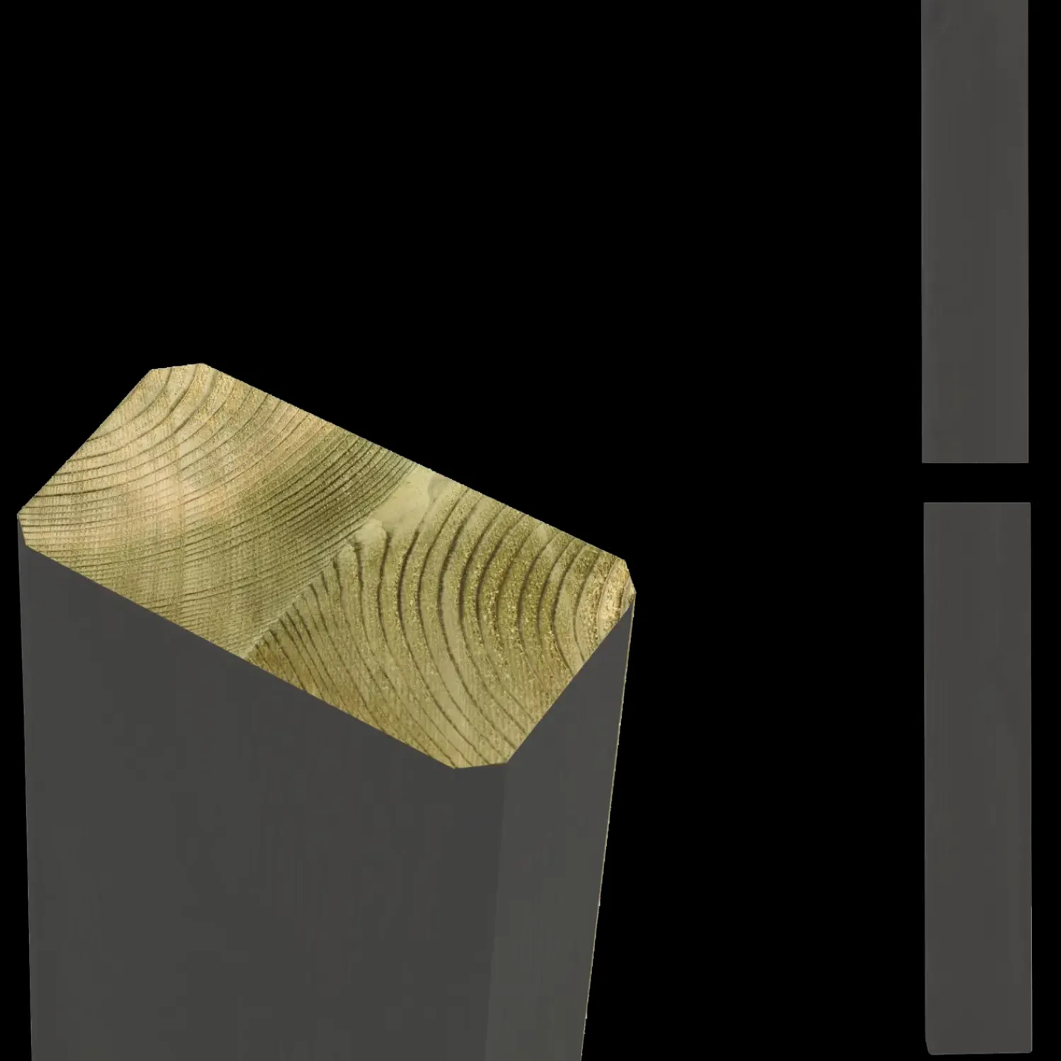 Plus Stolper Og Hegnspæle^Omlimet stolpe/drager 4,5x9x238 cm umbragrå