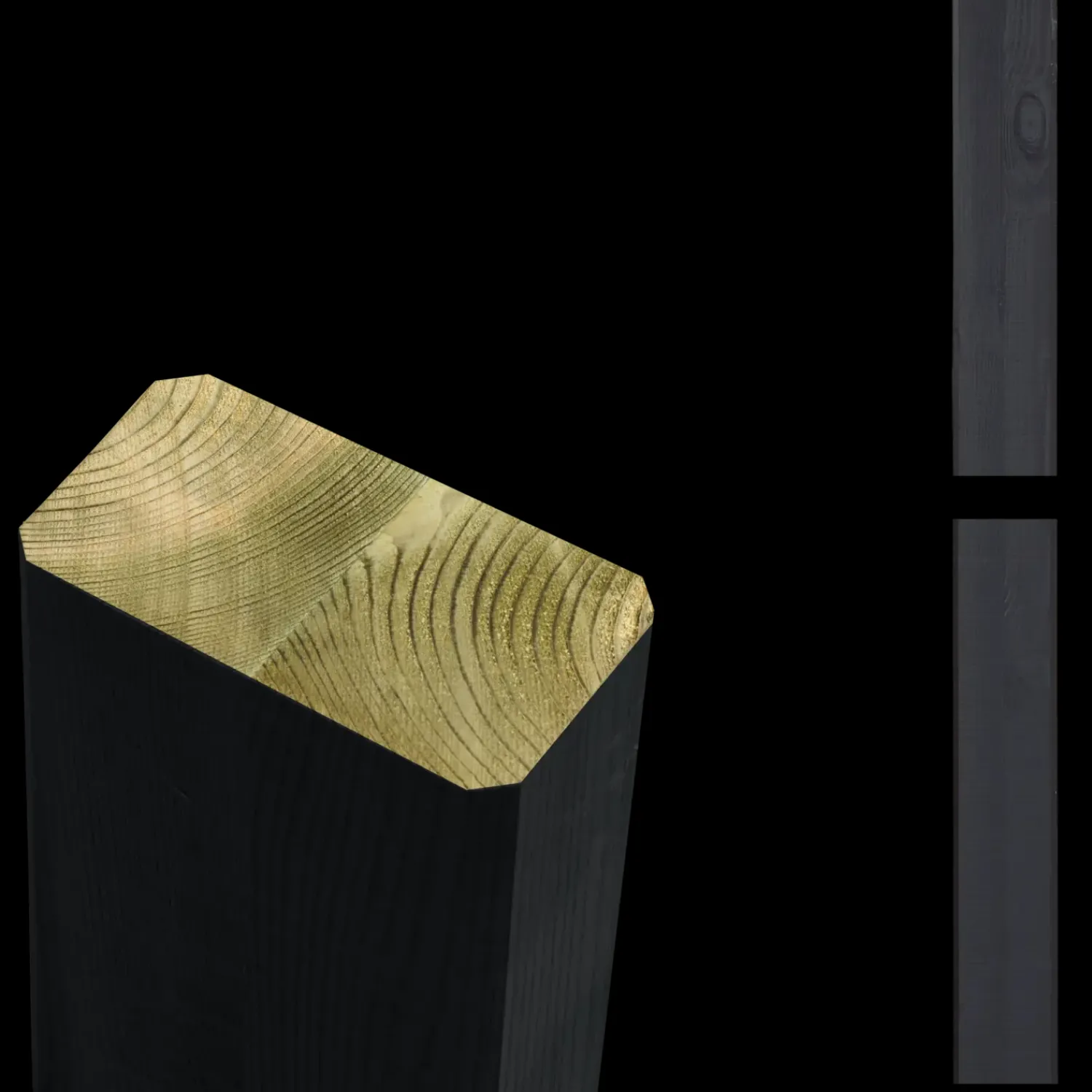 Plus Stolper Og Hegnspæle^Omlimet stolpe/drager 4,5x9x238 cm sort