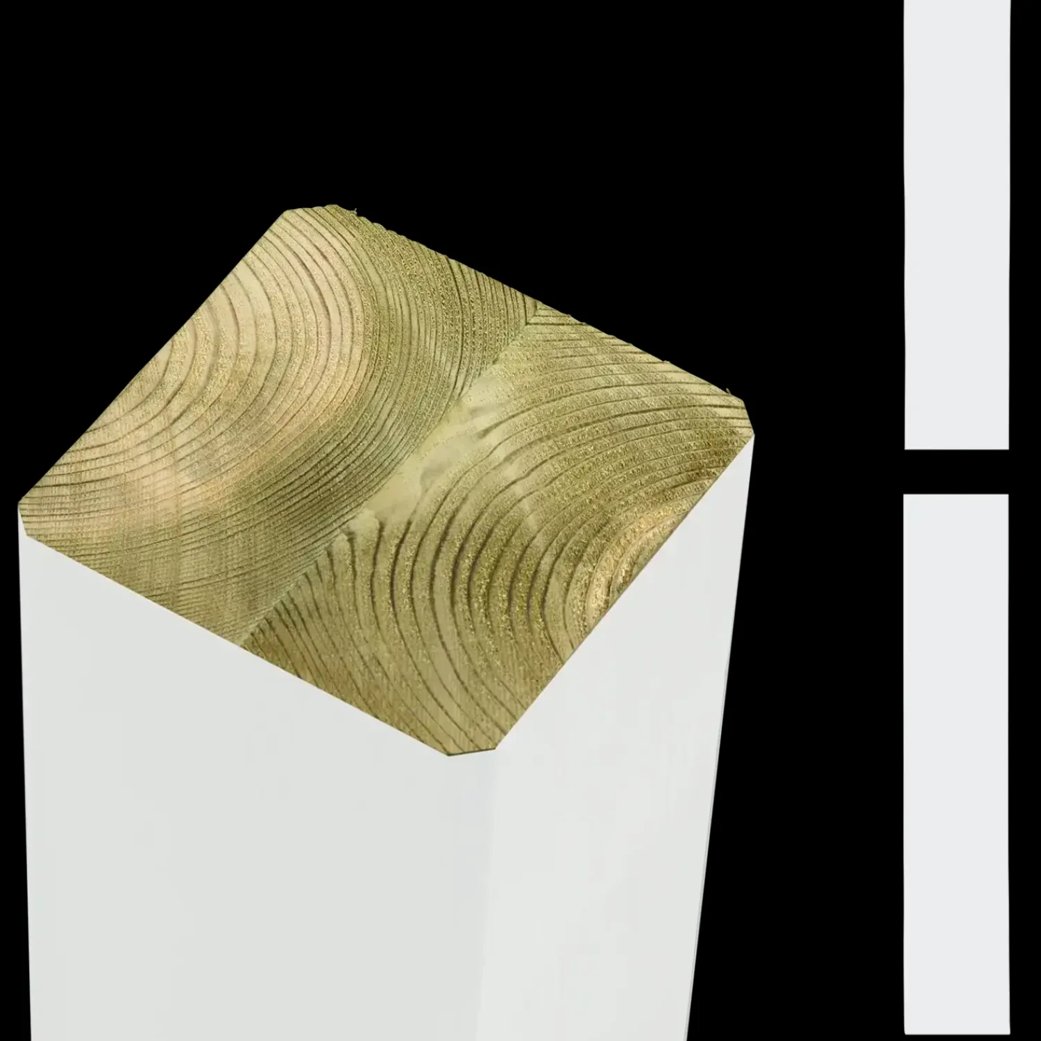 Plus Stolper Og Hegnspæle^Omlimet stolpe/drager Hvid 9×9×298 cm