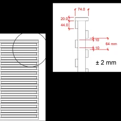 Plus Lamelhegn^Osaka hegn 90x180 cm sort