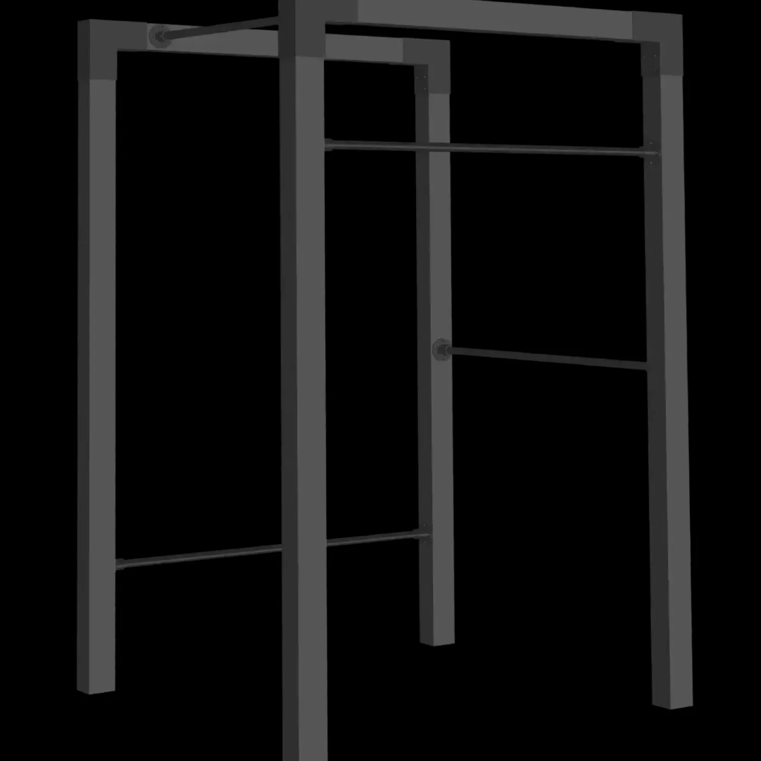 Outlet Plus Outdoor fitness model 1 Sort sort m/sorte beslag