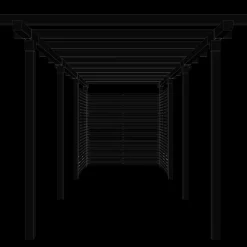 Plus Pergola dobbelt 3 moduler m/Tokyo hegn sort