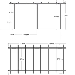 Plus Pergolaer Og Markiser^pergola dobbelt 2 moduler sort