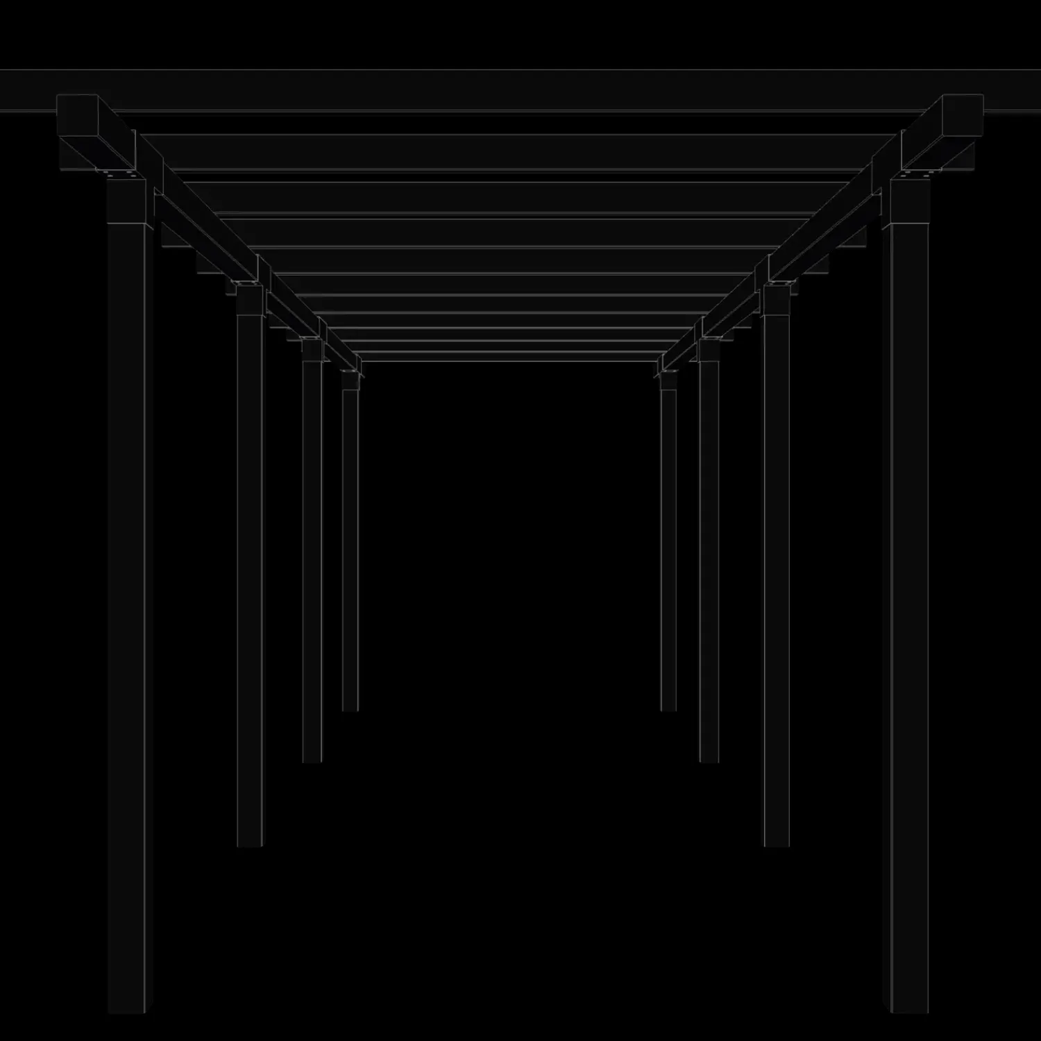 Sale Plus pergola dobbelt 3 moduler sort