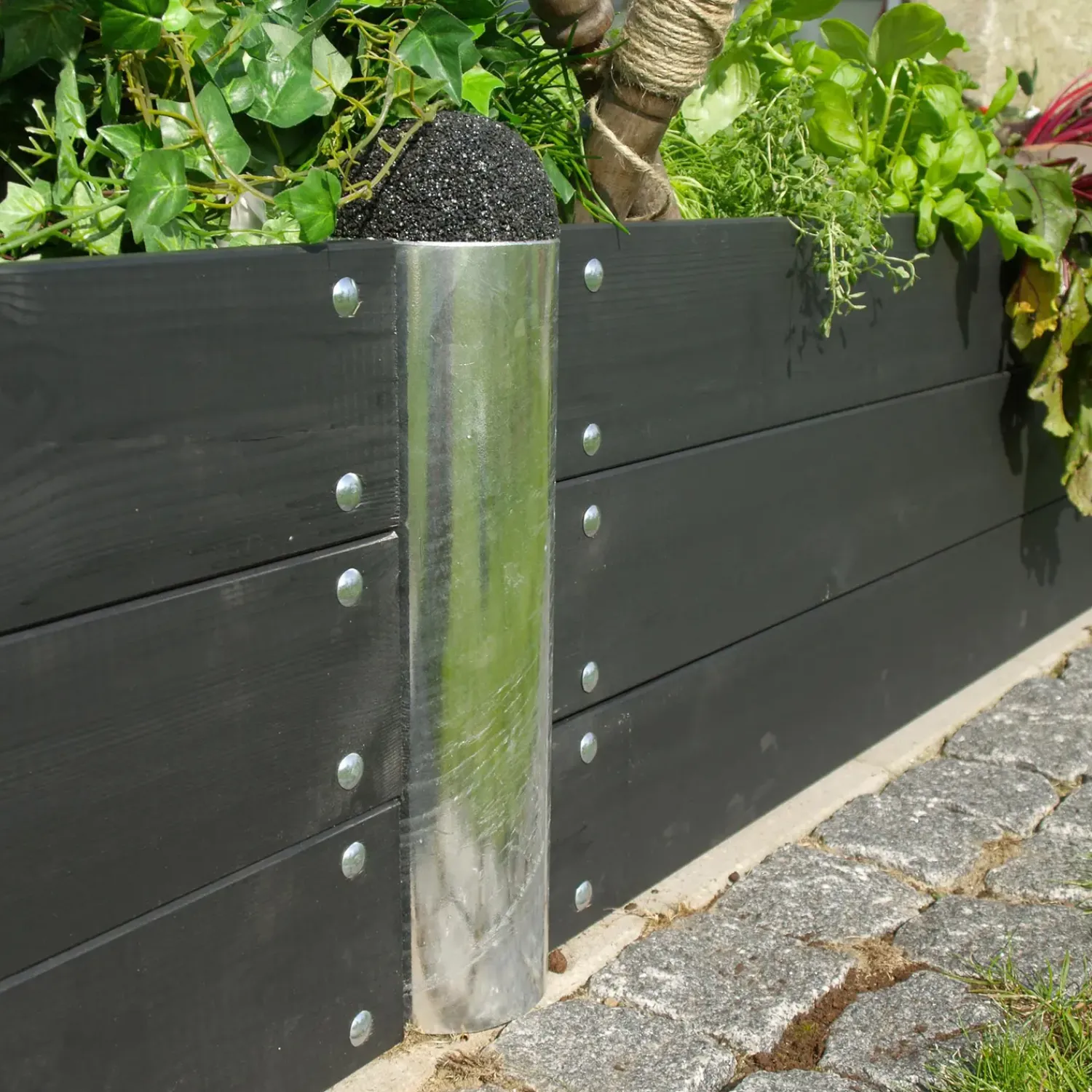 Plus Bord- Og Bænkesæt^PIPE kompositplanker 60 cm 4 stk skifergrå