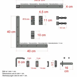 Clearance Plus Plank enkeltlåge inkl. beslag 100×125 cm