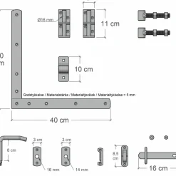Plus Plank enkeltlåge 100x125 cm trykimprægneret