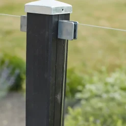 Plus Stål- Og Glashegn^Plank Profilhegn m/glas 174×163 cm Sort