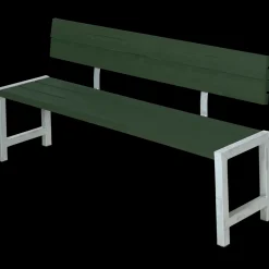 Plus Bord- Og Bænkesæt^Plankebænk med ryglæn 176 cm trykimprægneret