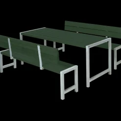 Plus Bord- Og Bænkesæt^Plankesæt med 2 ryglæn 186 cm trykimp