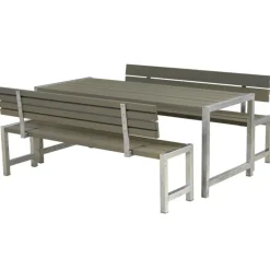 Plus Bord- Og Bænkesæt^Plankesæt med 2 ryglæn 186 cm trykimp