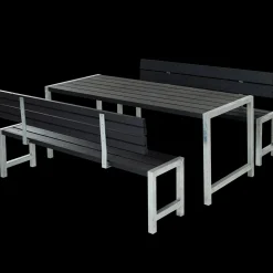 Plus Bord- Og Bænkesæt^Plankesæt med 2 ryglæn 186 cm trykimp