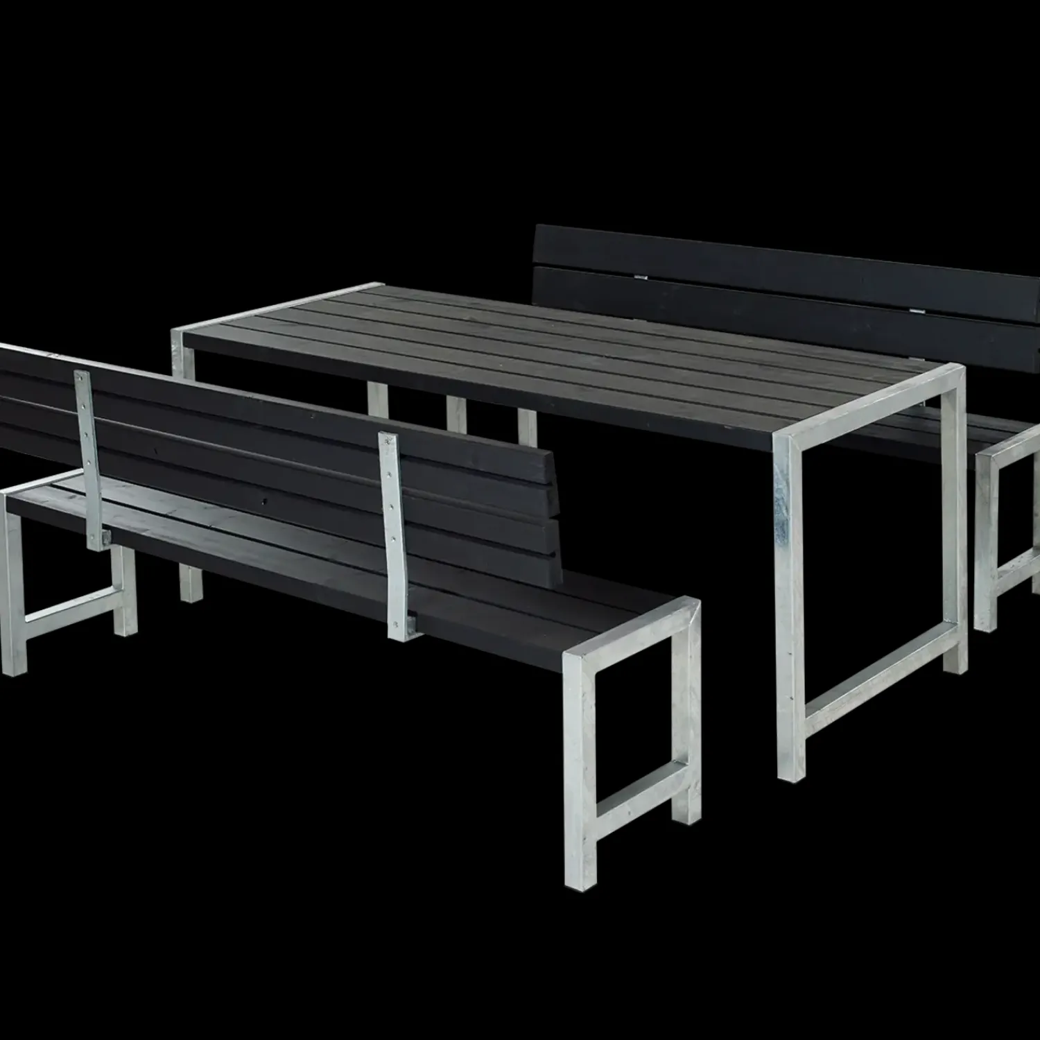 Plus Bord- Og Bænkesæt^Plankesæt med 2 ryglæn 186 cm trykimp