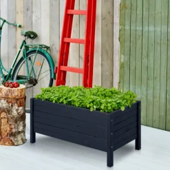 Plus Plantekasser^plantekasse på ben 88x37x39 cm sort