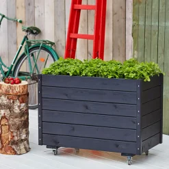 Plus Plantekasser^plantekasse på ben 88x37x39 cm sort