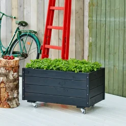 Plus Plantekasser^plantekasse 48x47x88 cm grundmalet sort