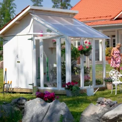 Plus Mellem Drivhuse 4-10 M²|Redskabsskure I Træ^redskabsrum/drivhus ubehandlet 6,6 m²