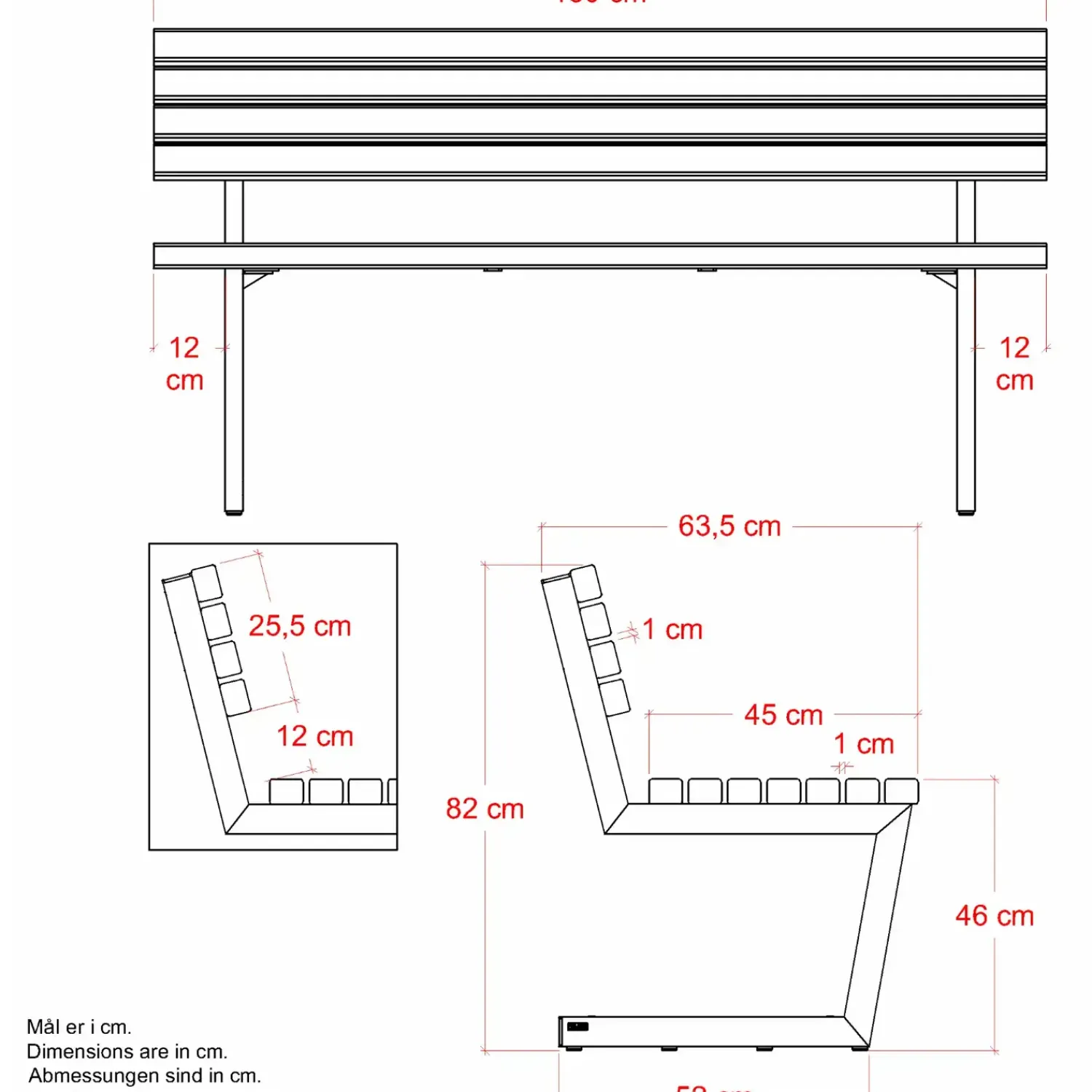 Plus Bord- Og Bænkesæt^Relax bænk 150 cm ThermoWood®
