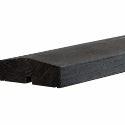 Plus Renovationsskjuler^Renovationsskjul Klink Profil sort m/træstolper til nedgravning Sort