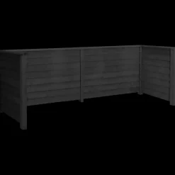 Discount Plus Renovationsskjul Klink Profil sort Sort m/træstolper til nedgravning