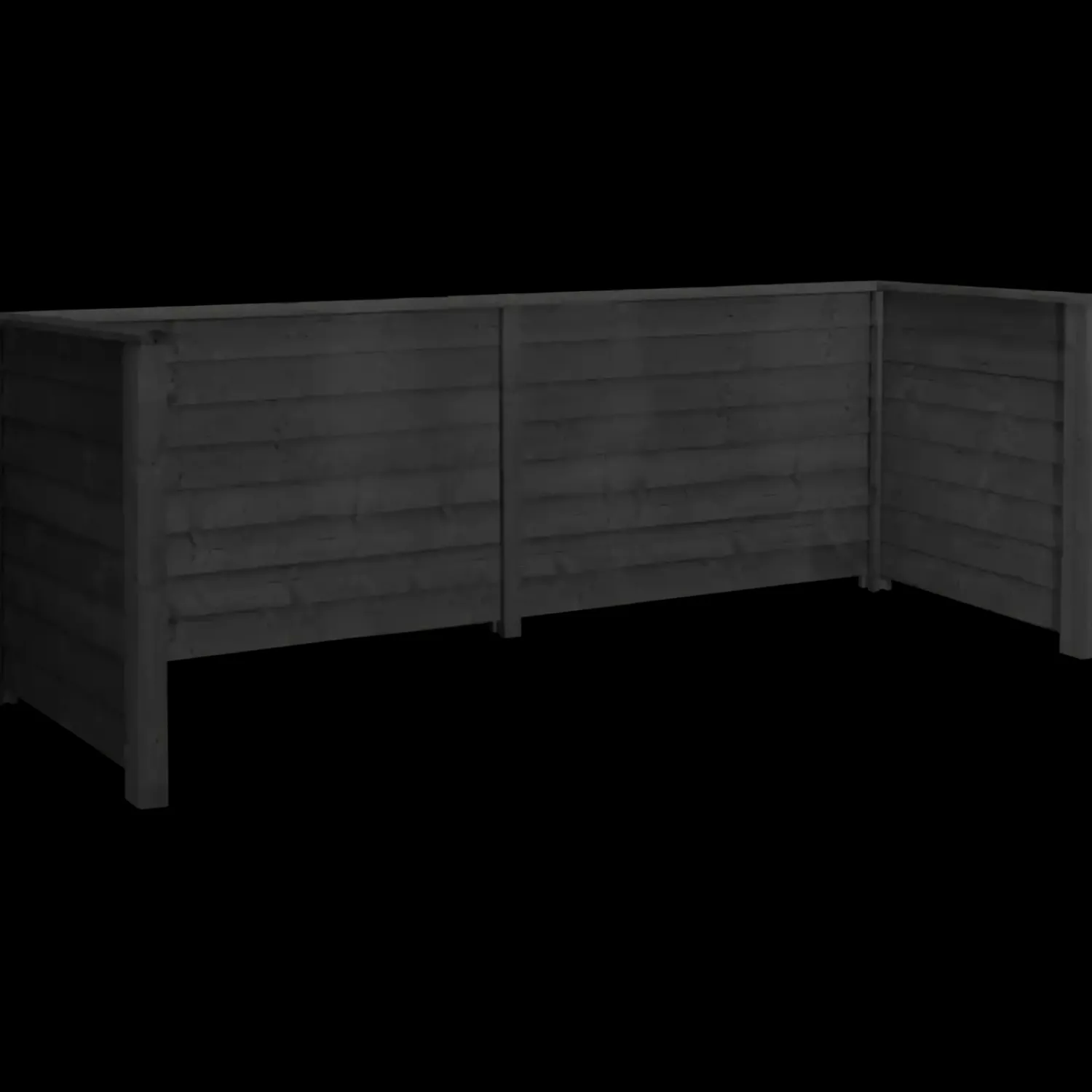 Discount Plus Renovationsskjul Klink Profil sort Sort m/træstolper til nedgravning