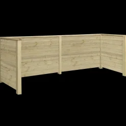 Hot Plus Renovationsskjul Plank Profil trykimprægneret m/træstoler til nedgravning PEFC