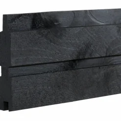 Plus Renovationsskjuler^Renovationsskjul Plank Profil sort m/træstolper til nedgravning Sort