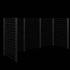 Outlet Plus renovationsskjul stålespalier 193,5x99x147 cm sort