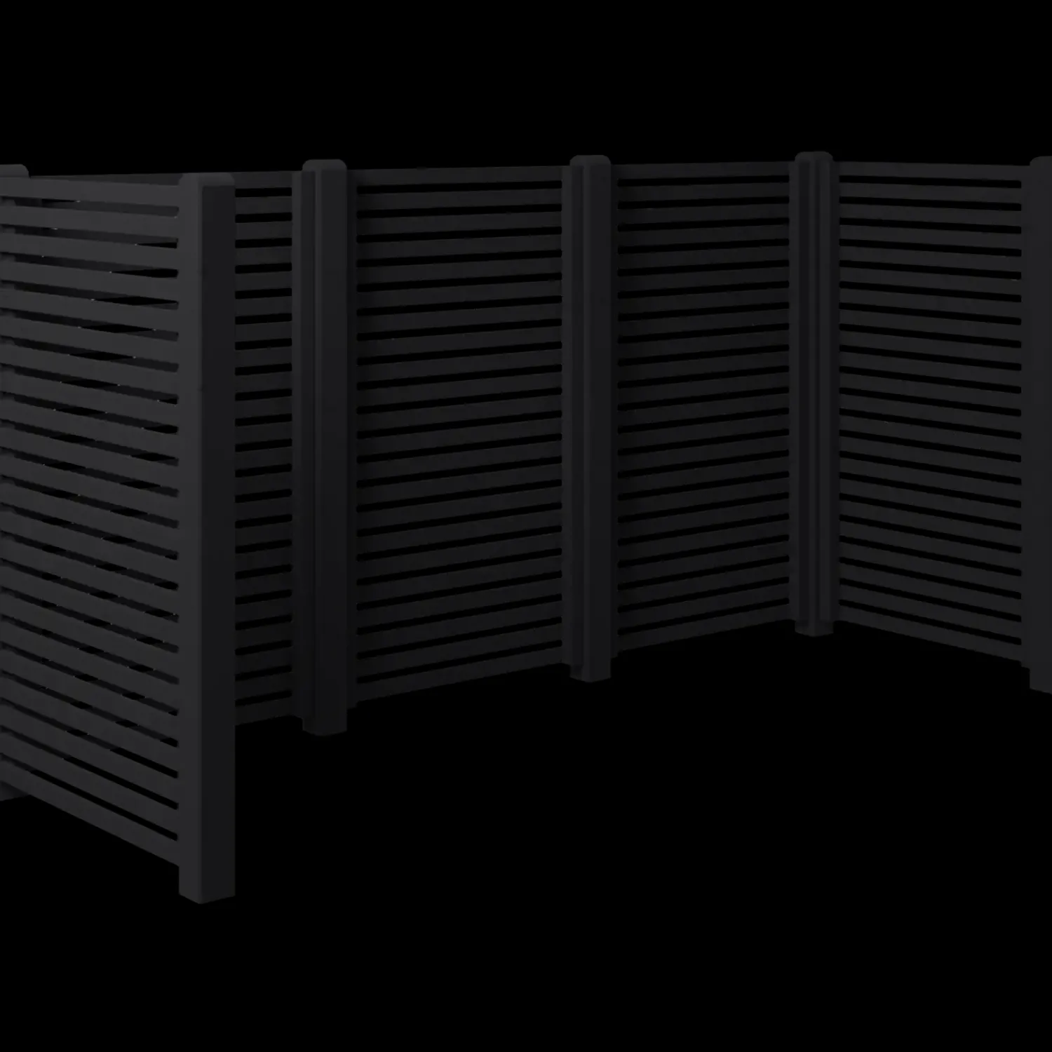 Plus Renovationsskjuler^Renovationsskjul Tokyo Sort m/træstolper til nedgravning