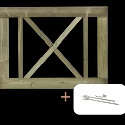 Plus Havelåger^Rom enkeltlåge inkl. beslag 100x75 cm trykimprægneret