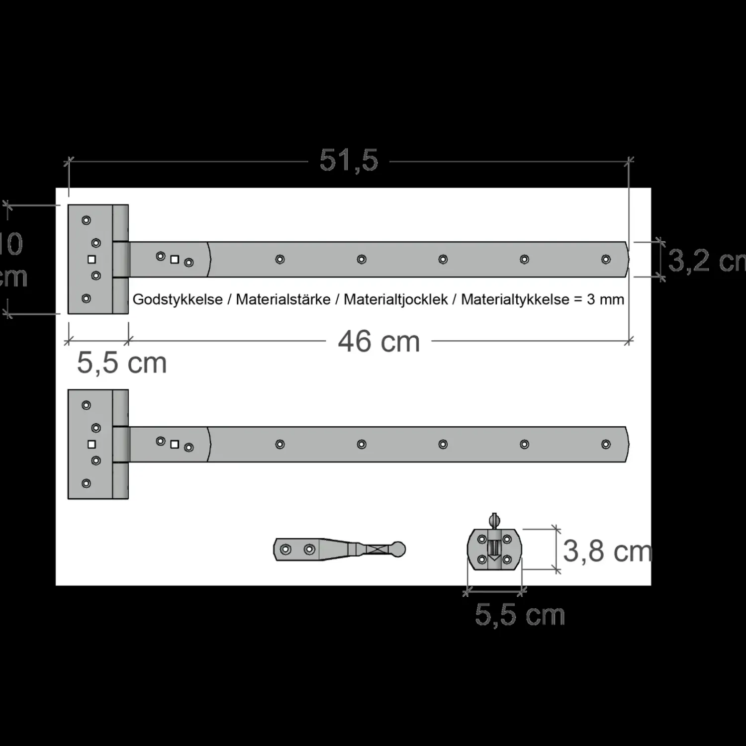 Plus Havelåger^Rom enkeltlåge inkl. beslag 100x75 cm trykimprægneret