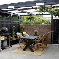 Hot Plus Rustik enkeltlåge inkl. beslag 100x138 cm sort