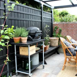 Hot Plus Rustik enkeltlåge inkl. beslag 100x138 cm sort