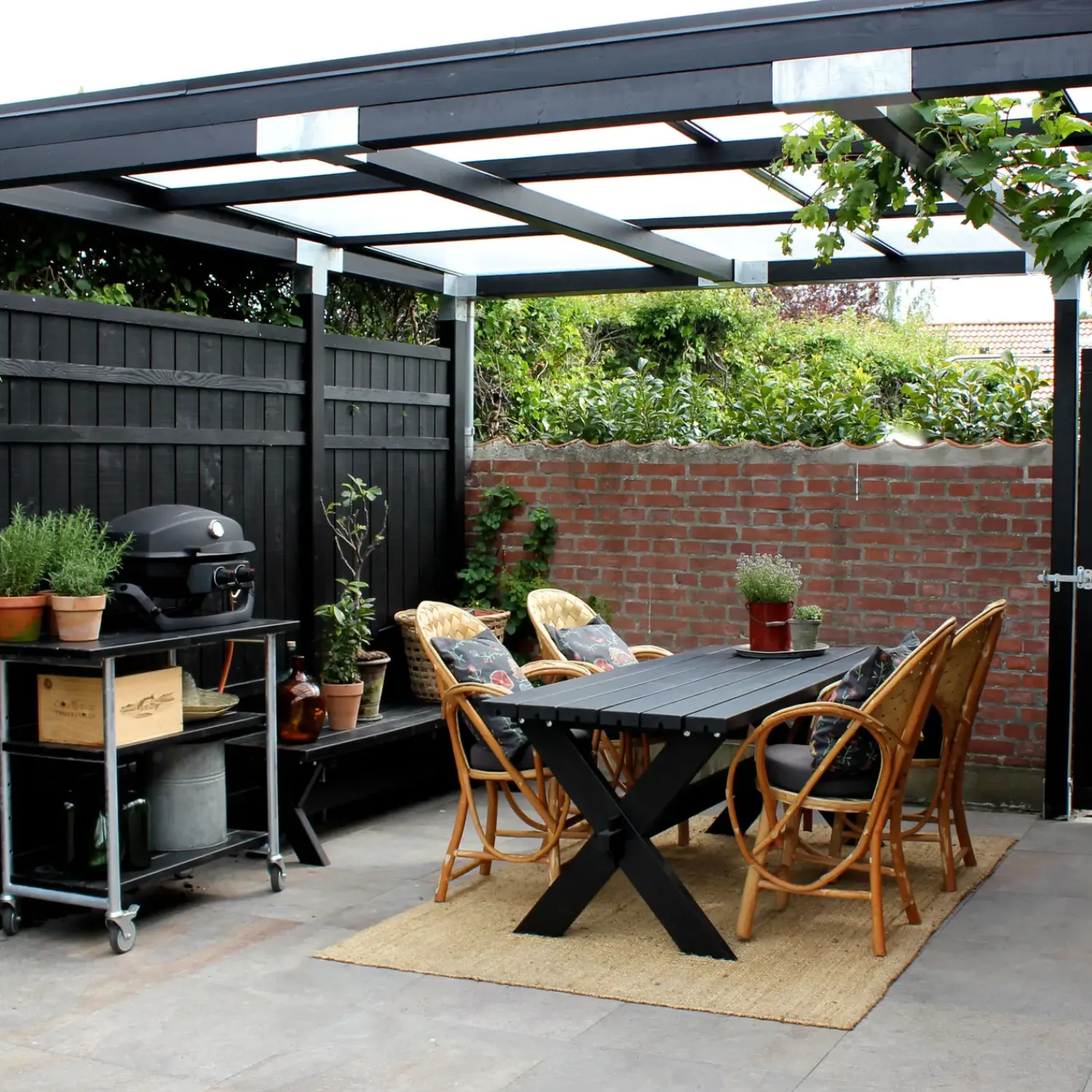 Plus Havelåger^Rustik enkeltlåge 100x138 cm sort