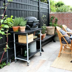 Discount Plus Rustik hegn 180x138 cm sort