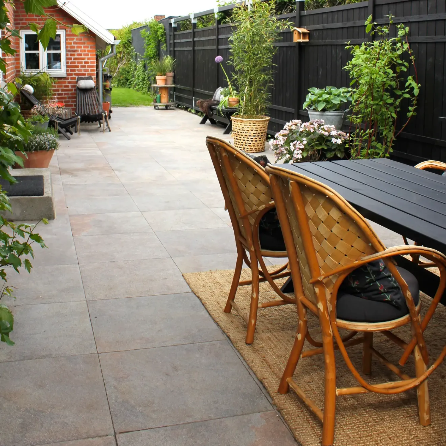 Discount Plus Rustik hegn 180x138 cm sort