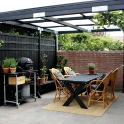 Discount Plus Rustik hegn 180x138 cm sort